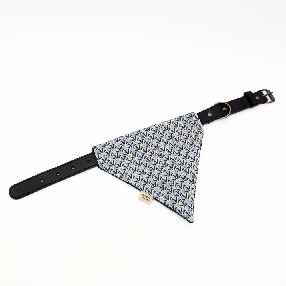 Bandana en velours réversible pour collier à trous