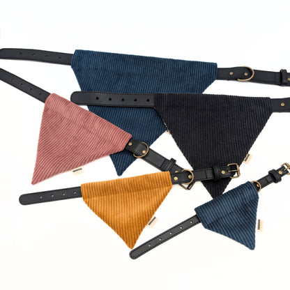 Bandana en velours réversible pour collier à trous