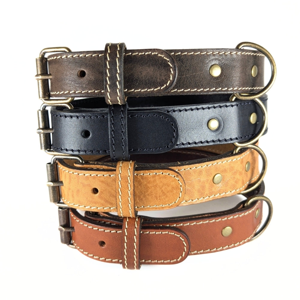 Collier pour chien en cuir véritable